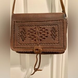 Gorgeous brown leather bag from Seville, Spain. No beans beautiful leather.
